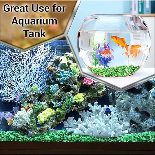 ARSUK Decorative Glass Pebbles - Vase Filler, Aquarium, Craft, Garden (180 Green Pebbles)