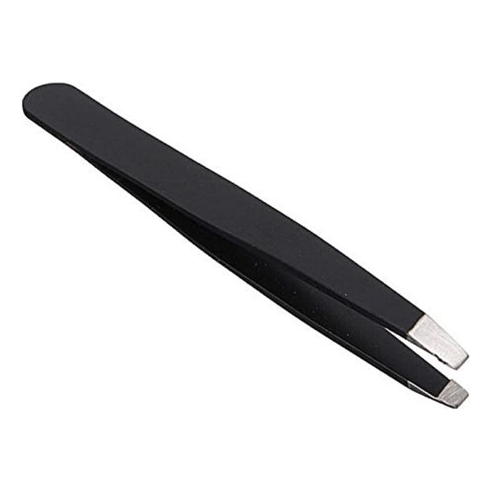 ARSUK Tweezers - Precision Hair Removal Tool (Black Slanted)