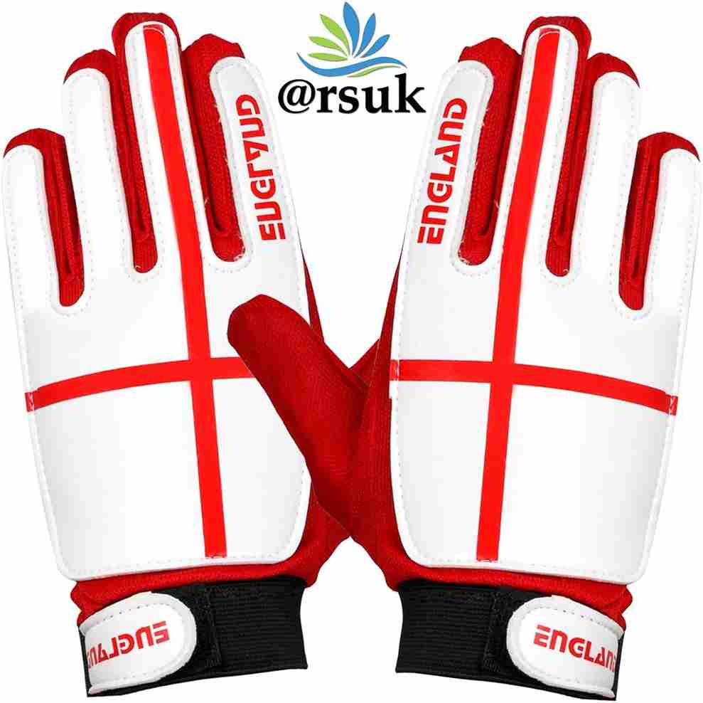 England Football Club Junior Goalkeeper Gloves – Size 06, All-Weather Grip