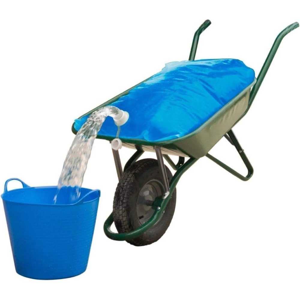 ARSUK Water Carrier, Wheelbarrow Collapsible Large Water Bag for Garden & Farm 36.6 x 25 x 4cm, 300gram (50L Blue)