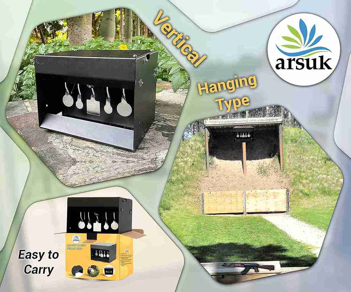 ARSUK Air Rifle & Airsoft Targets - Moving Targets, Knockdown Accessories for Air Rifles, Air Guns, BB Guns