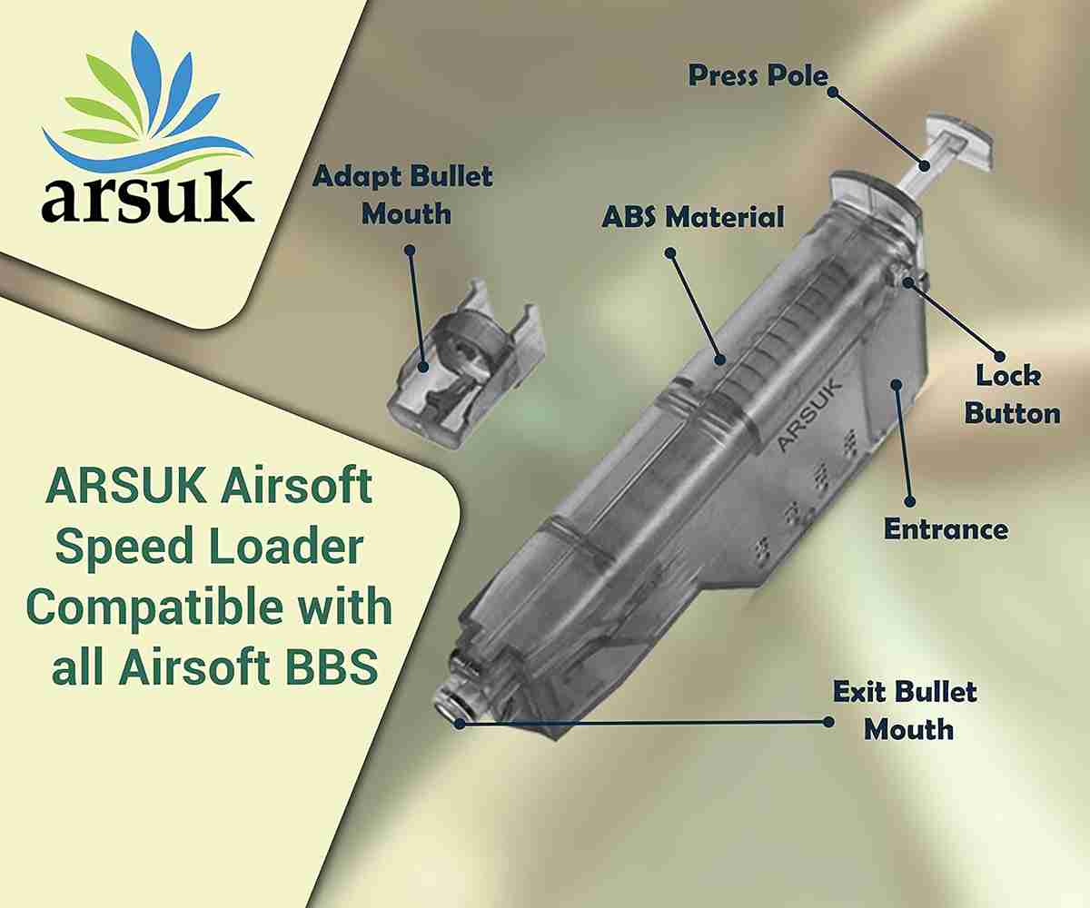 ARSUK BB Speed Loader - Durable, Easy-to-Use, and Versatile for Airsoft