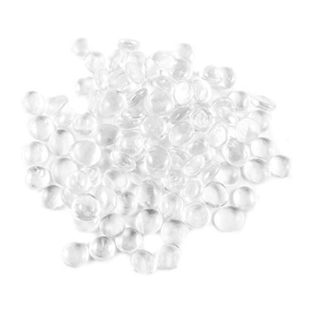 ARSUK Decorative Glass Pebbles - Vase Filler, Aquarium, Craft, Garden (180pcs Clear Pebbles)