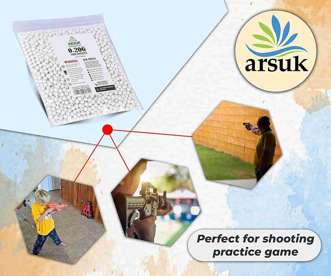 ARSUK Biodegradable 0.20g BB Pellets - High-Performance Airsoft Ammo