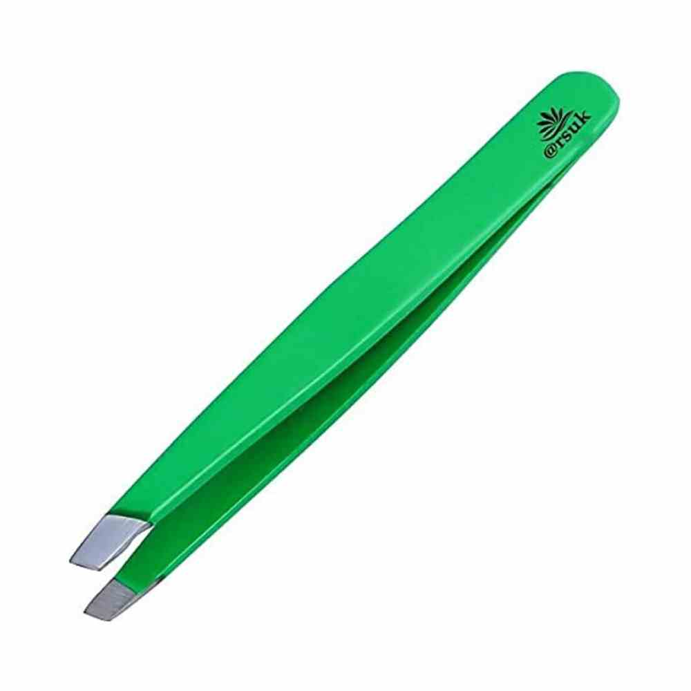 ARSUK Tweezers - Precision Hair Removal Tool (Slanted Green)