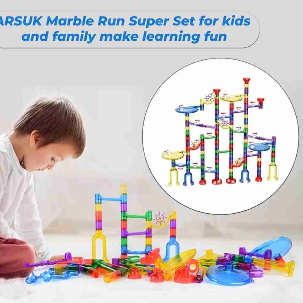 ARSUK Marble Run 152pcs Construction STEM Toys Marble Mania Learning Toy for Kids Boys or Girls