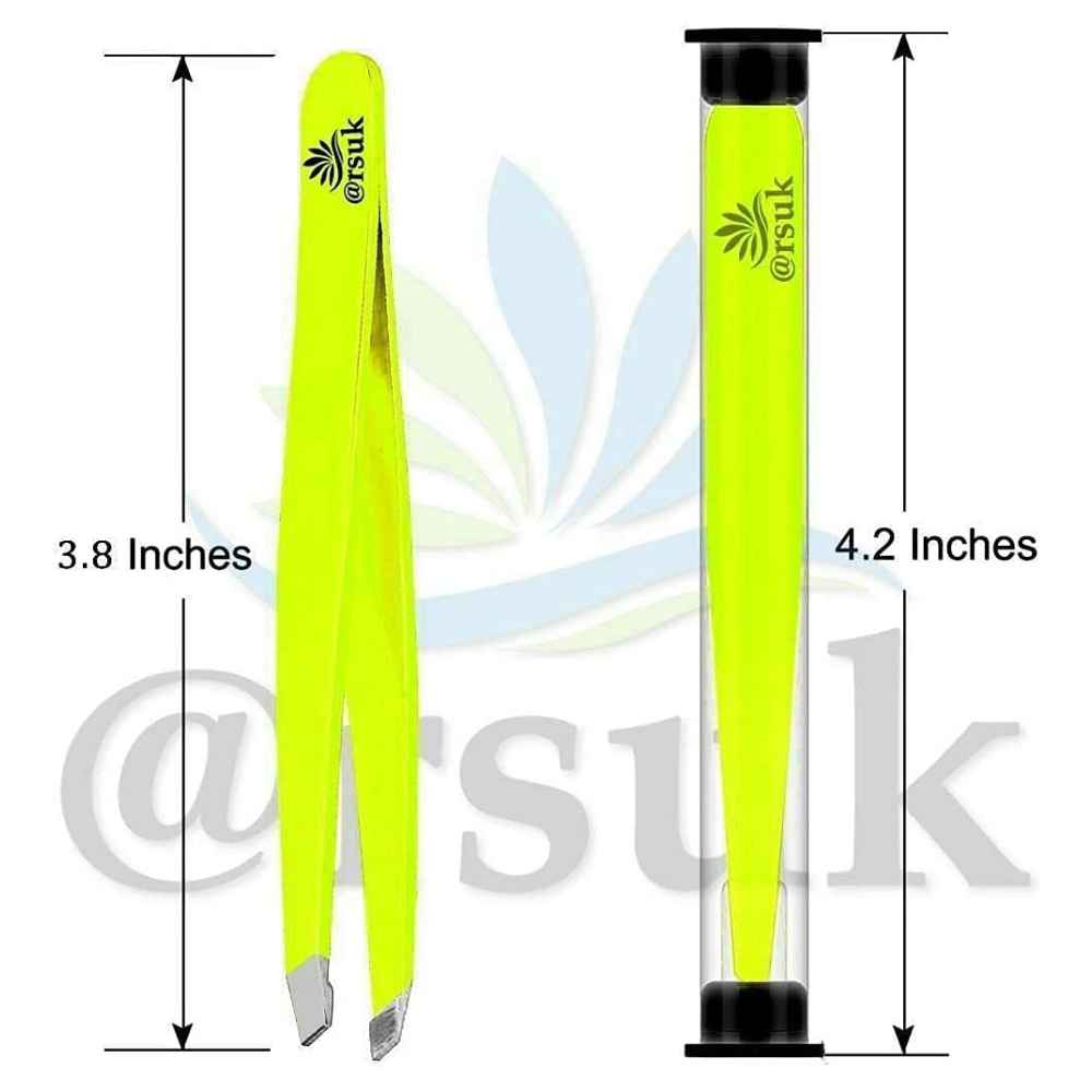 ARSUK Tweezers - Precision Hair Removal Tool (Lemon Slanted)