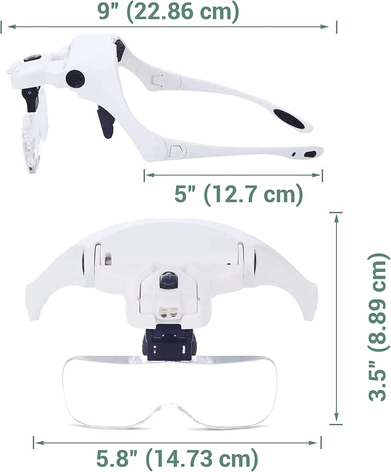 ARSUK 45X Magnifying Glass: Interchangeable Lenses, LED Illumination