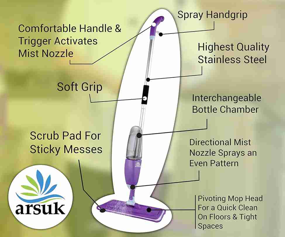 ARSUK Spray Mop - Multi-Surface, Dual Cleaning Modes