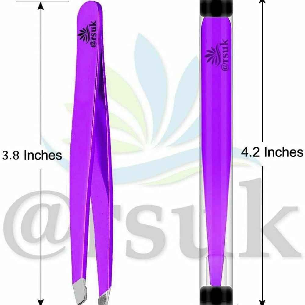 ARSUK Tweezers - Precision Hair Removal Tool (Purple Slanted)