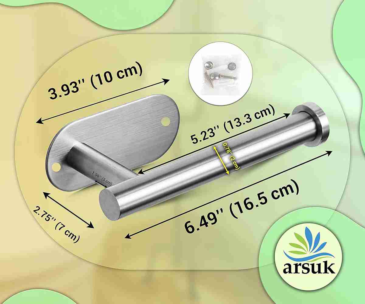 ARSUK L-Shaped Toilet Paper Holder: Sleek, Durable, and Self-Adhesive