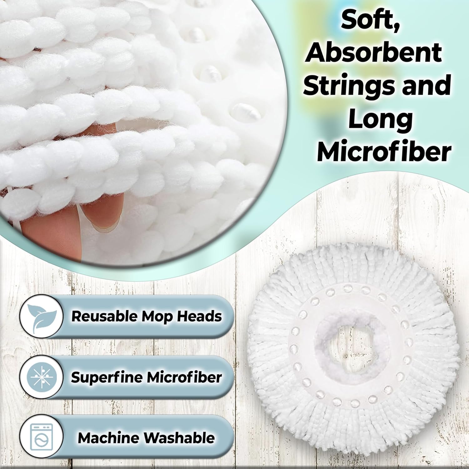 High-Quality Microfiber Mop - Durable, Versatile, Eco-Friendly