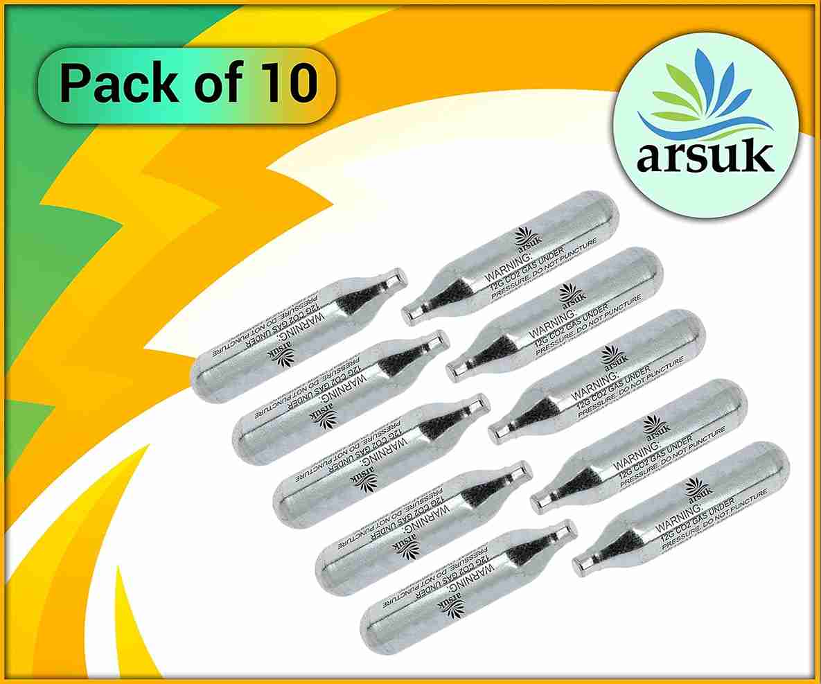 ARSUK 12g CO2 Cartridge - Non-Threaded Gas Canisters for Airsoft & CO2 Guns