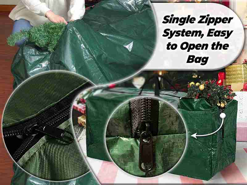 ARSUK Christmas Tree Storage Bag for 6ft and 7ft Artificial Trees - Waterproof & Heavy-Duty Box with Zips