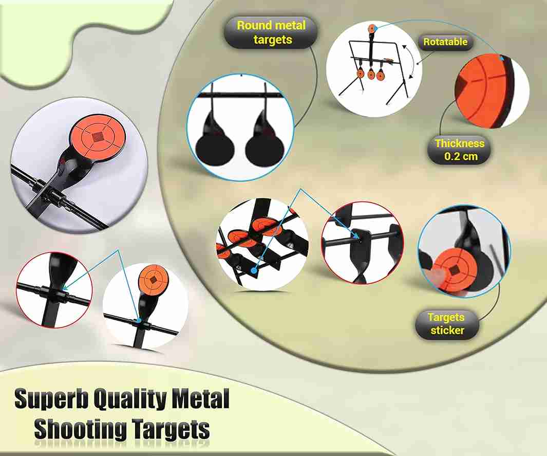 ARSUK Air Rifle Targets - Moving Targets for Airsoft, Air Guns, and BB Guns