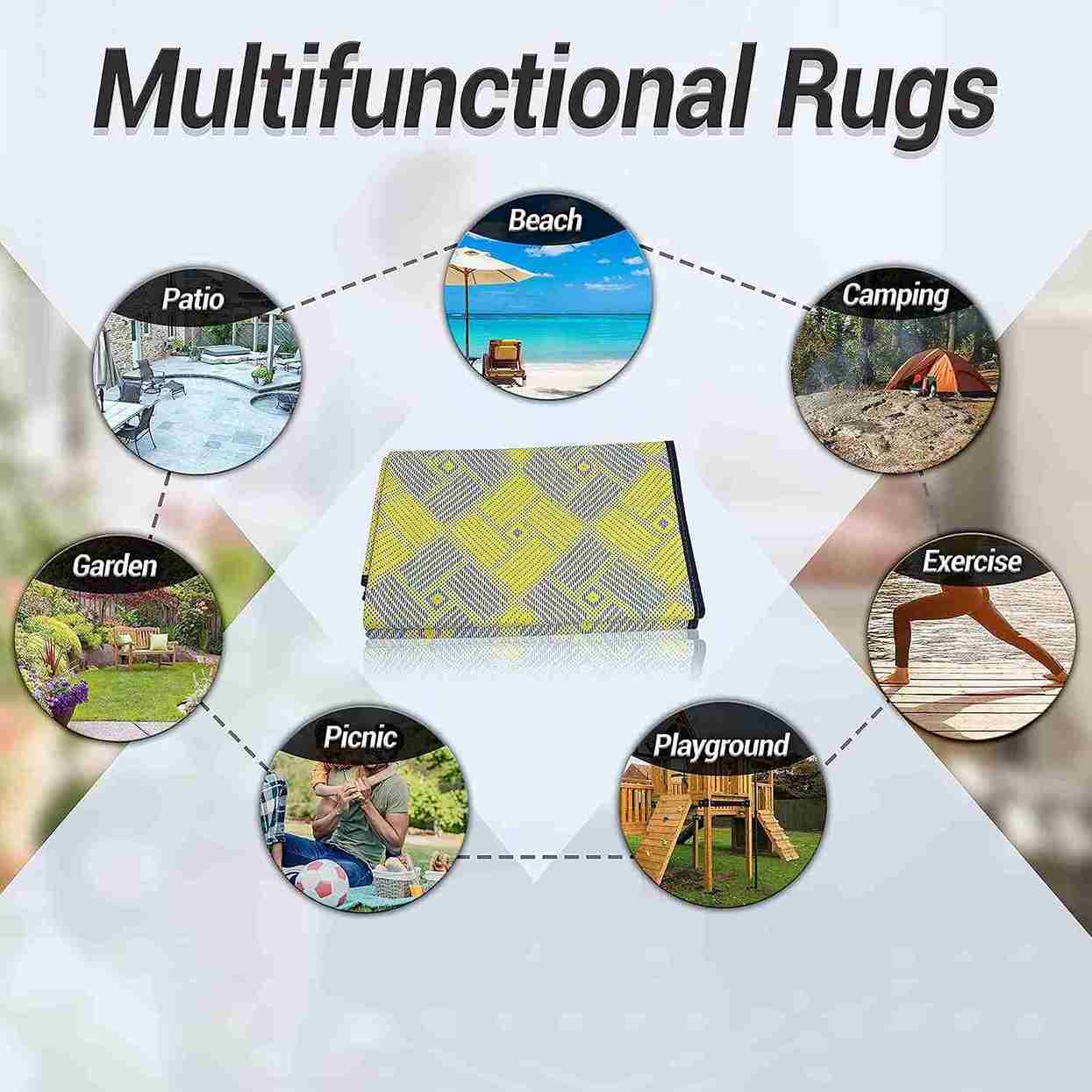 Durable Outdoor Rugs: Waterproof, UV-Resistant, and Reversible