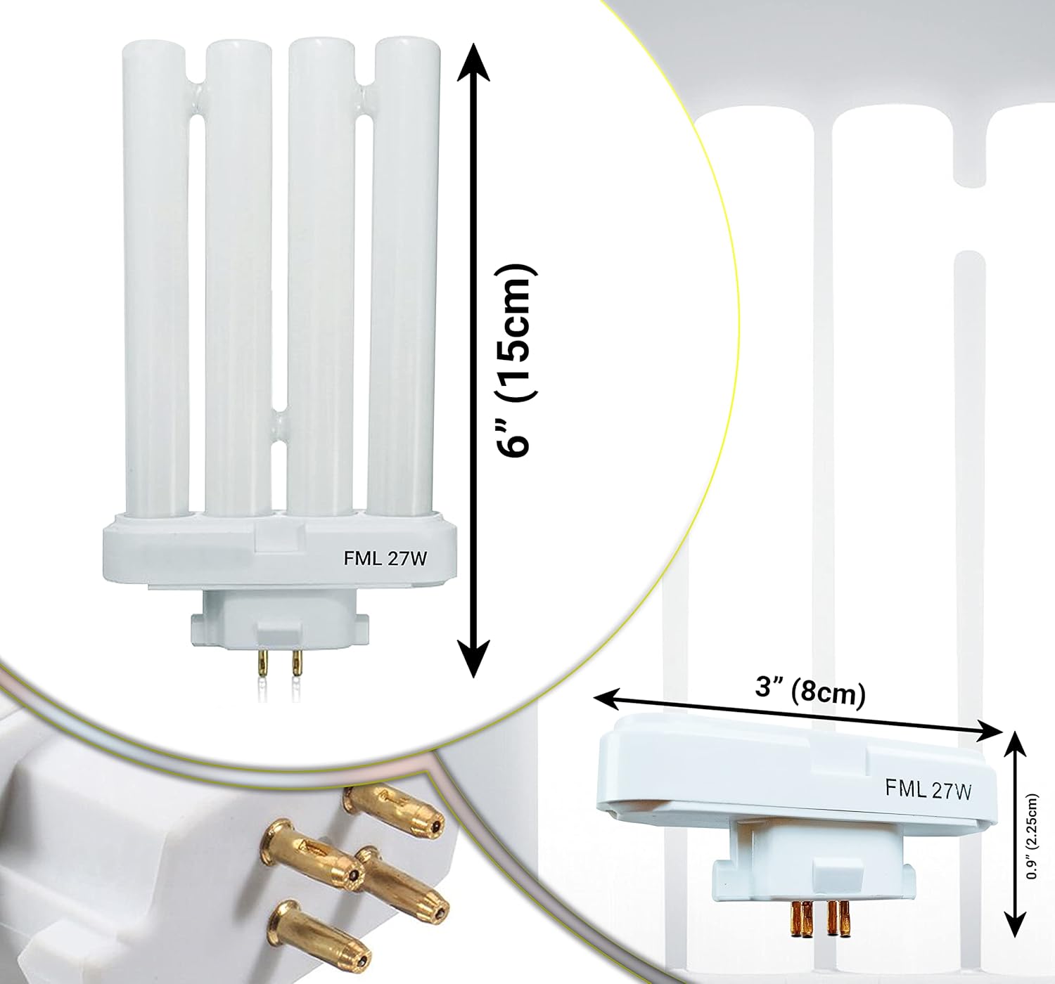 Energy-Efficient 27W CFL Bulb: Bright White Light, Long Lifespan | Ideal for Home and Office