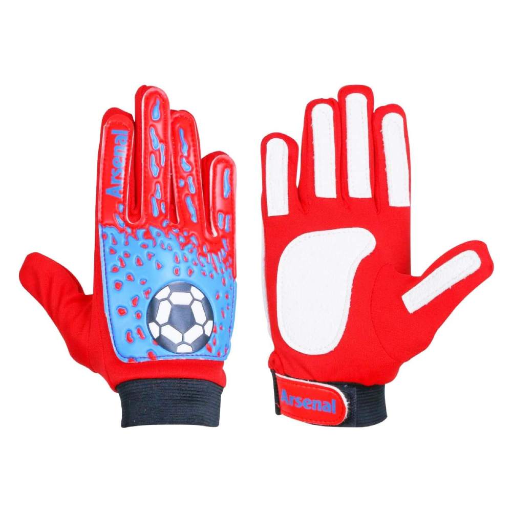 Junior Goalkeeper Gloves: Strong grip for tough saves and finger protection (Arsenal)