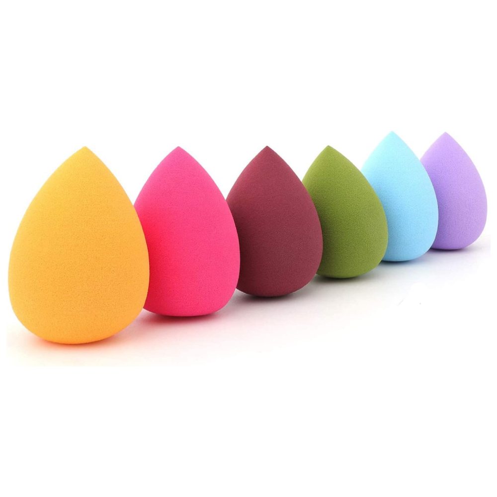 Multi-Colored Makeup Sponge Set – Beauty Blending Sponges for Foundation, Cream & Concealer (6 Pcs)