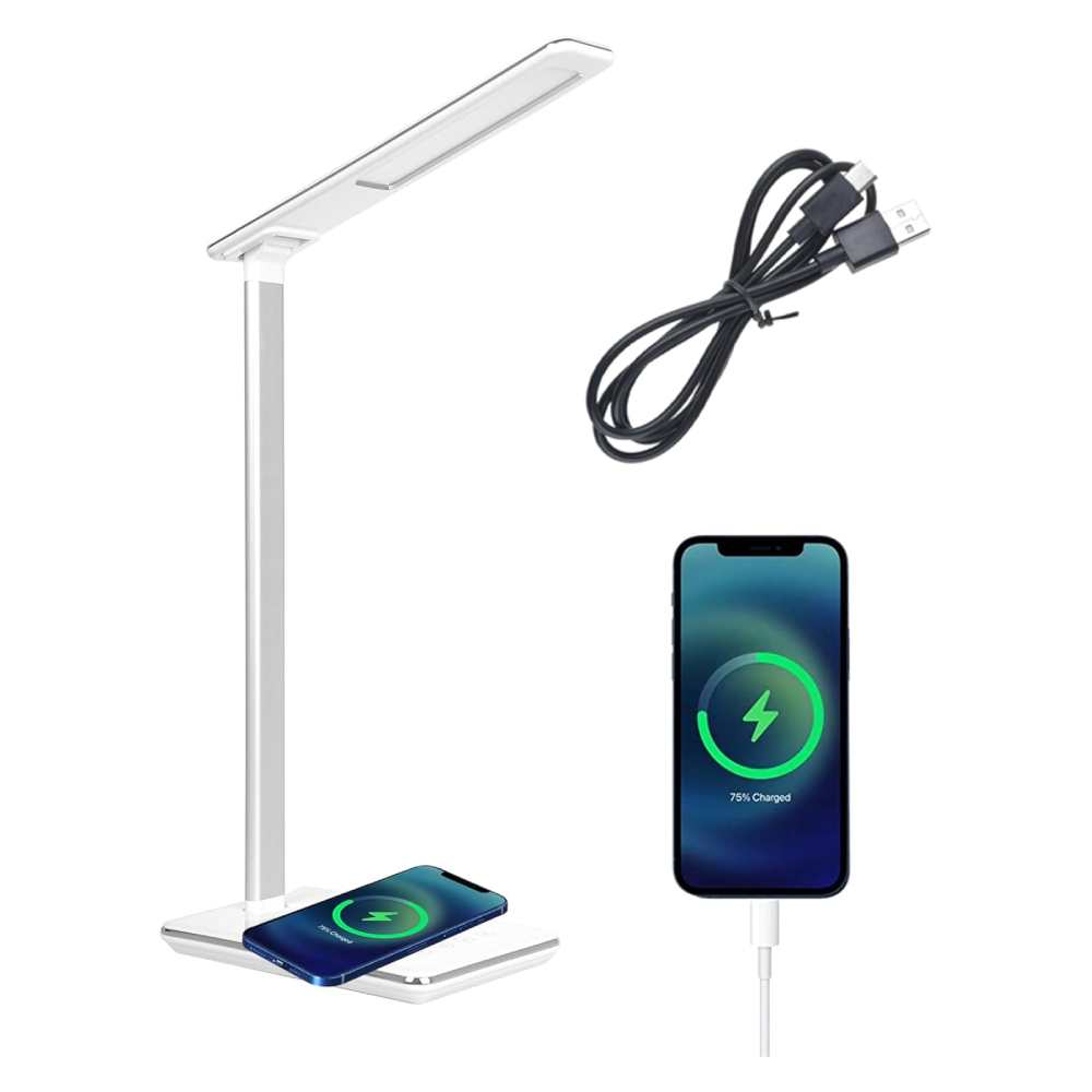 ARSUK LED Desk Lamp with Wireless Charging - Modern & Versatile