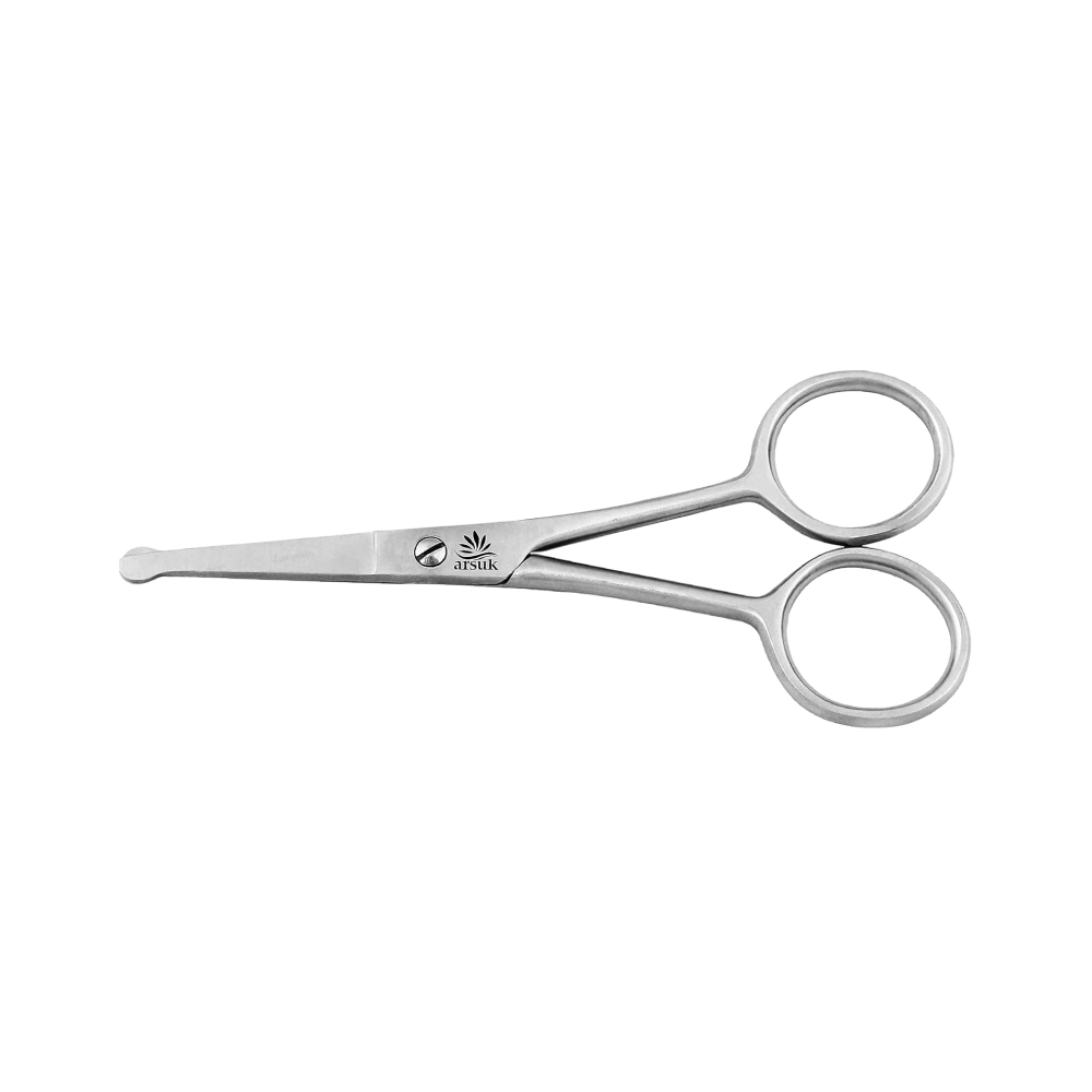 ARSUK Baby Nail Scissors – Safe Blunt Round Tip, 4 Inch Multi-Purpose Scissors