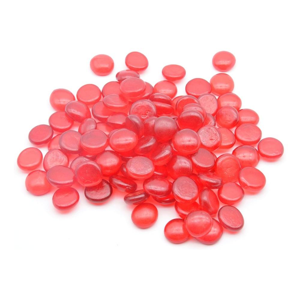 ARSUK Decorative Glass Pebbles - Vase Filler, Aquarium, Craft, Garden (170-180 Red Pebbles)