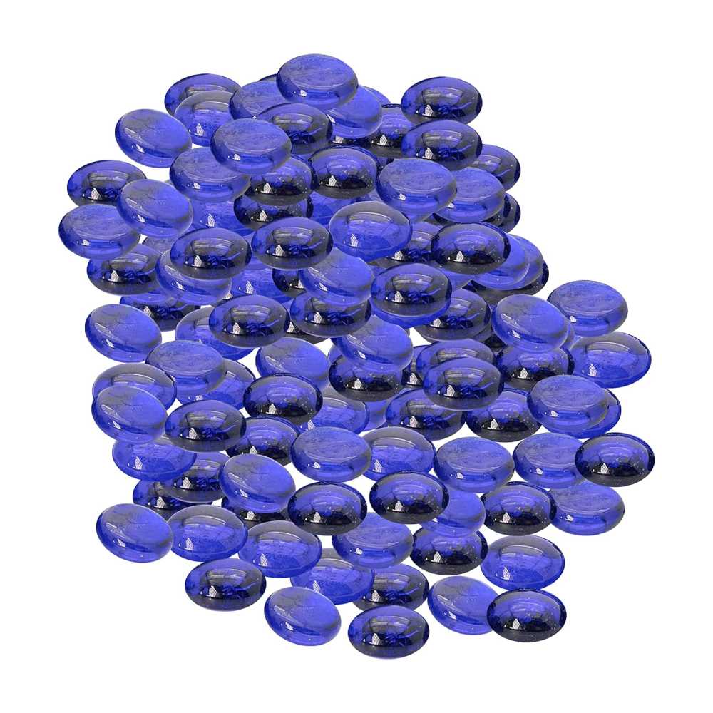 High-Quality Blue Glass Pebbles by ARSUK - 70-80 Pieces, 455gm