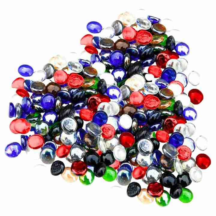 ARSUK Decorative Glass Pebbles - Vase Filler, Aquarium, Craft, Garden (170-180pcs Mix Pebbles)