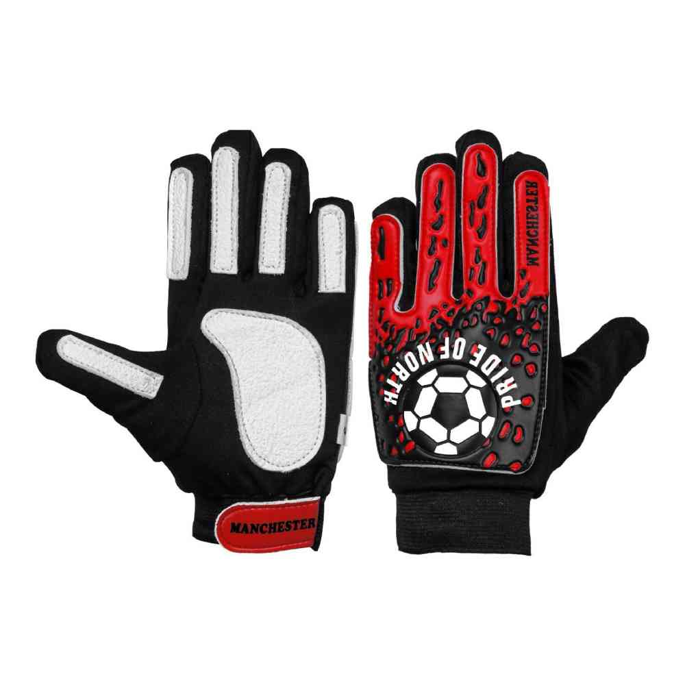 Junior Goalkeeper Gloves: Strong grip for tough saves and finger protection (Manchester United)