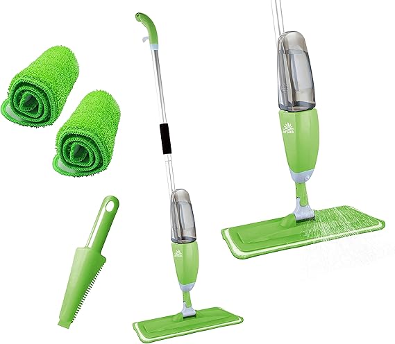 ARSUK Spray Mop with Washable Pads - Versatile Floor Cleaner