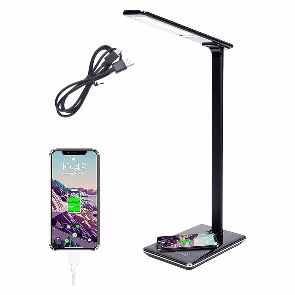 ARSUK Dimmable LED Desk Lamp: Versatile & Wireless Charging