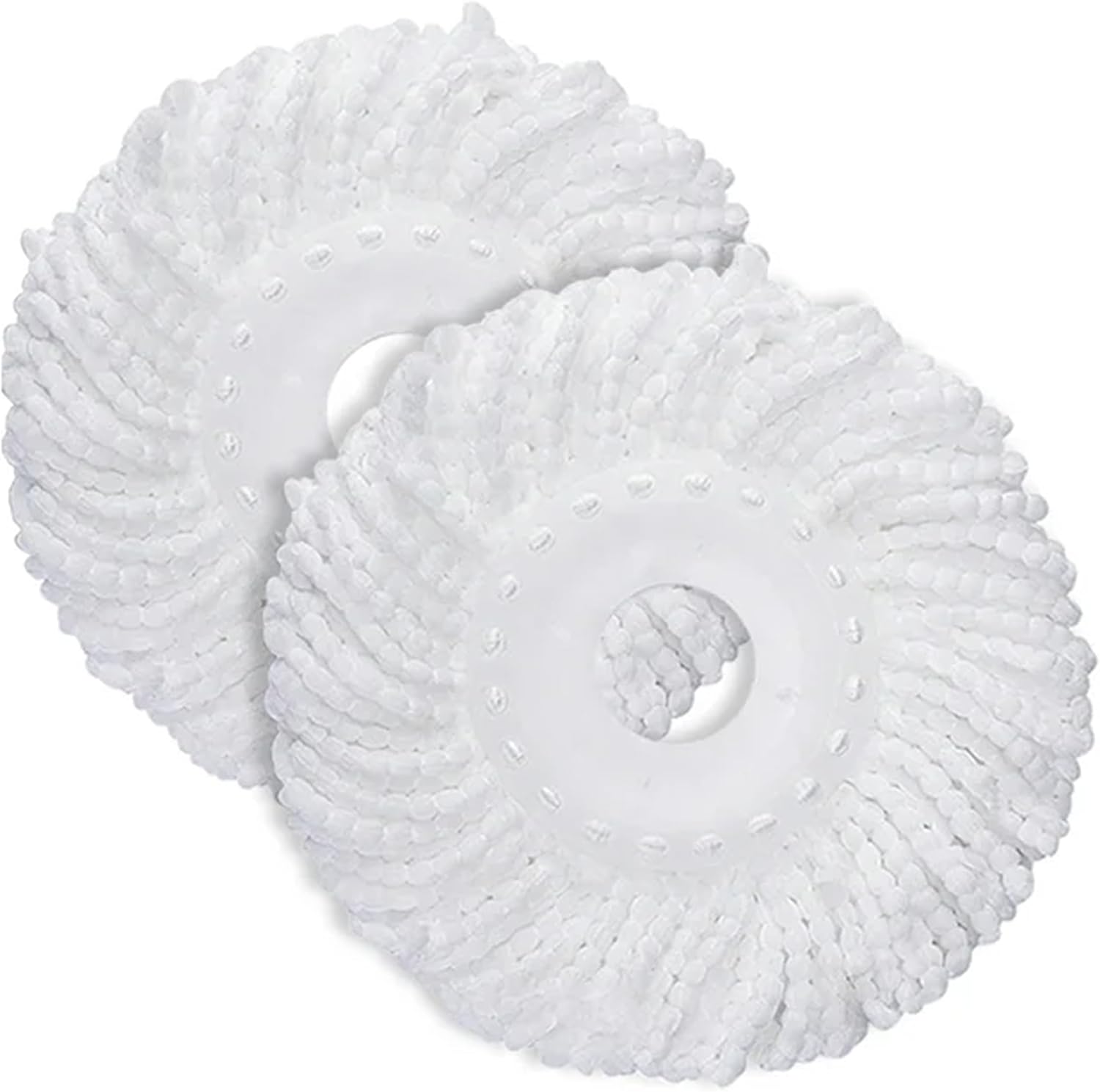 2 Pack Replacement Mop Heads Refill for 360° Rotating Round Spin Magic Microfibre